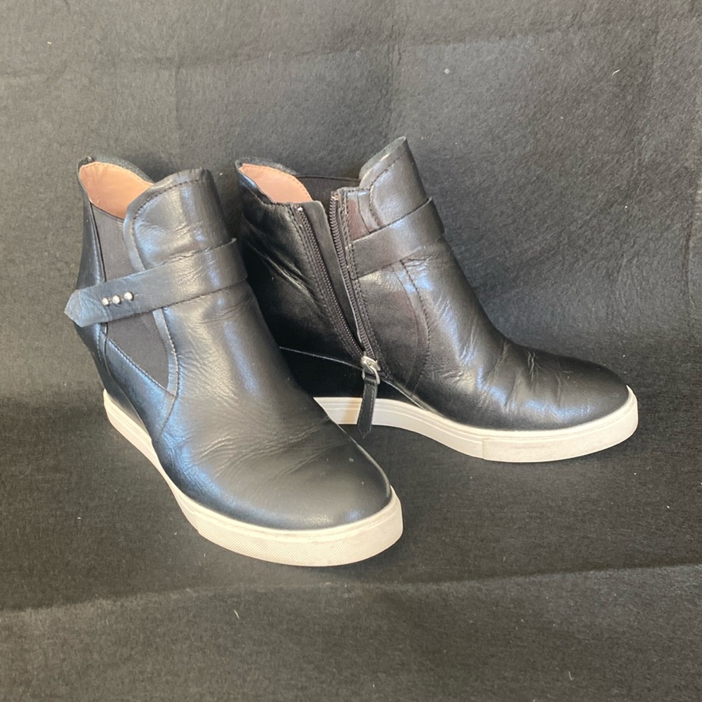 PAOLO HIGH HEEL LEATHER TENNIS SHOE